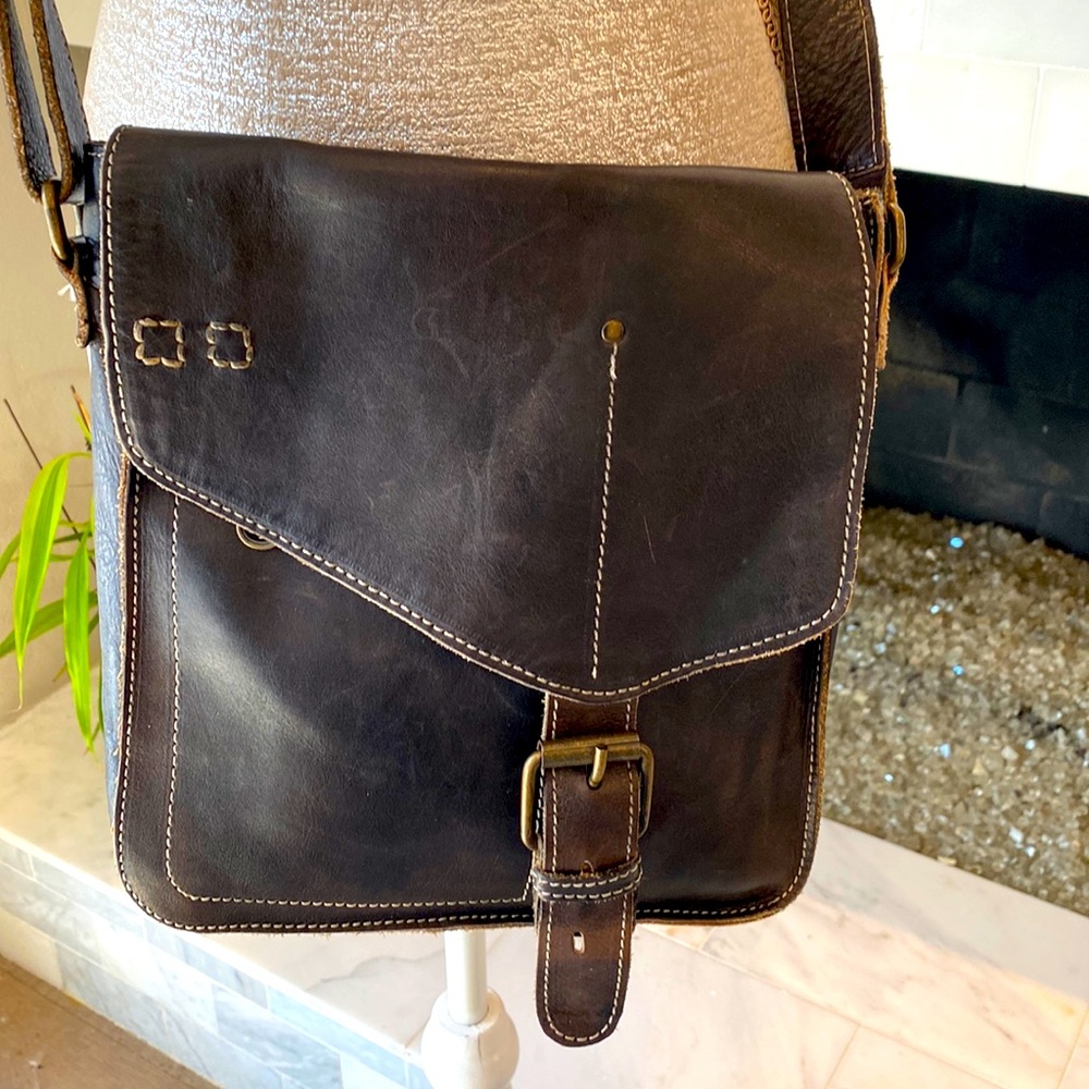 Bed Stu Venice Beach Chocolate Crossbody Messenger Bag